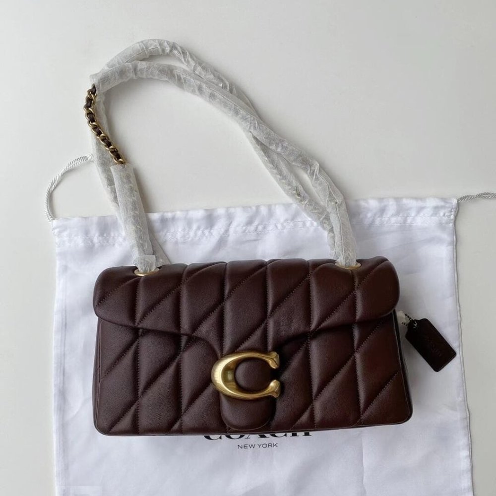 Tabby 26 Maple Brown Quilted Leather Shoulder Bag
